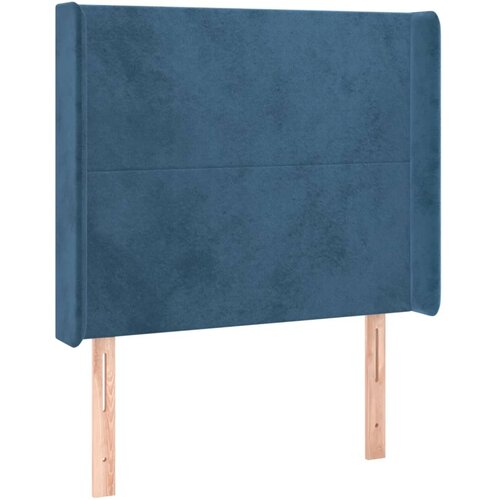Maison Chic vzglavna omarica - nočna omarica - posteljna omarica z u&amp;scaron;esi temno modro 93x16x118/128 cm žamet, (21712197) Slike