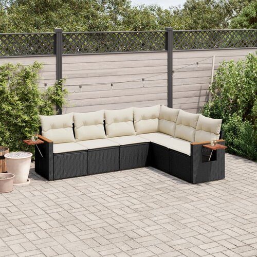  6-dijelni set vrtnih sofa s jastucima od poliratana Slike