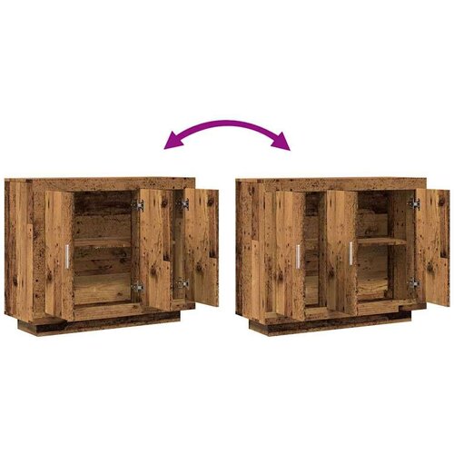 VidaXL Komoda boja staro drvo 92x35x75 cm od konstruiranog drva Slike