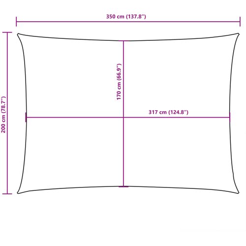  Jedro protiv sunca od tkanine Oxford pravokutno 2 x 3,5 m crno Slike