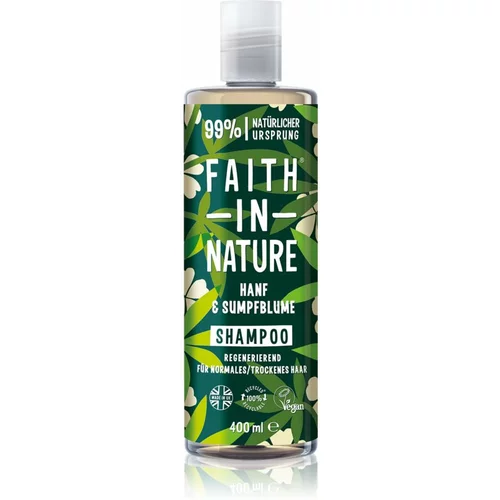 FAITH IN NATURE Hemp & Meadowfoam obnovitveni šampon za normalne do suhe lase 400 ml