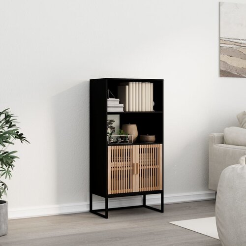 VidaXL Visoka komoda crna 60 x 35 x 125 cm od konstruiranog drva Slike