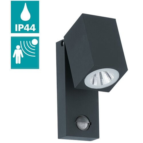 Eglo sakeda spoljna zidna lampa, led, 5w, 3000k, sa senzorom, liveni aluminijum/antracit Slike