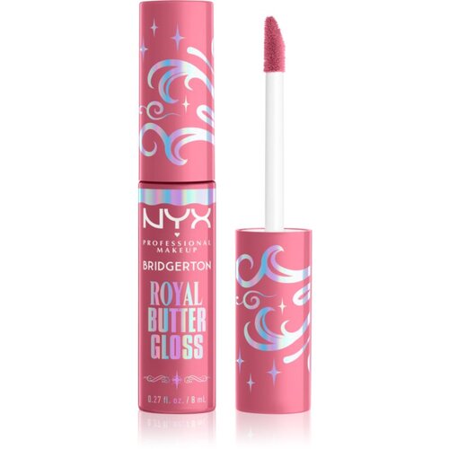 NYX Professional Makeup Bridgerton Royal Butter Gloss sijaj za ustnice odtenek 01 Angel Food Cake 8 ml Slike