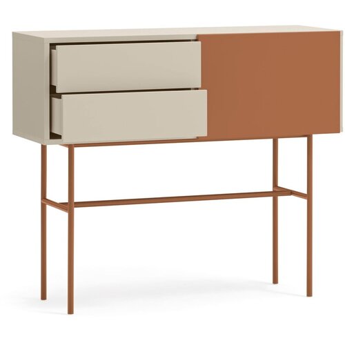 Teulat Opečnato oranžna/bež stranska mizica 35x110 cm Nube &amp;ndash; Slike