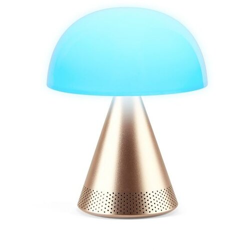 Lexon MINA L AUDIO prijenosna lampa s Bluetooth zvučnikom - Zlatna Slike