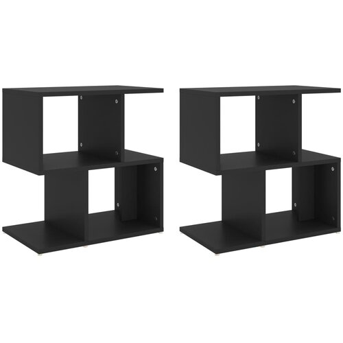 Maison Chic Dvo delni komplet Nočne omarice - Nočne mize črna 50x30x51,5 cm iverna plošča, (21688774) Cene