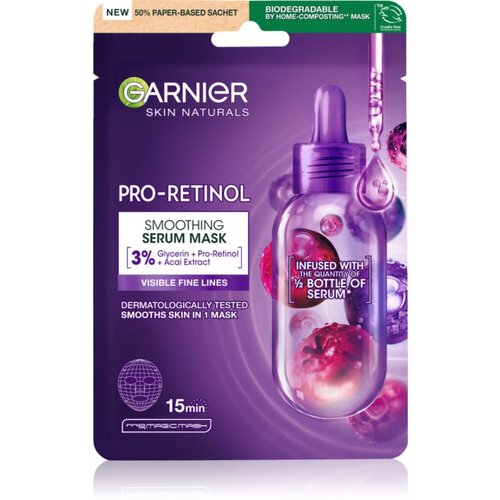 Garnier Skin Naturals Pro-Retinol Smoothing Serum Mask maska za lice za sve vrste kože 22 g za ženske Cijene