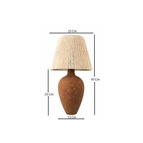 Opviq Stona lampa BK018, O25.20 cm, IP20, Krem-smeđa Slike