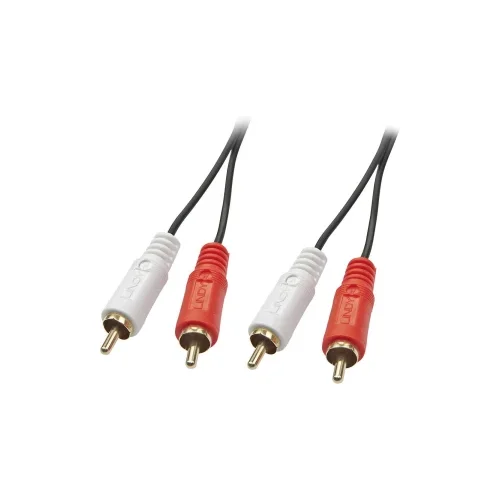 Lindy 35662 Cinch audio priključni kabel [2x muški cinch konektor - 2x muški cinch konektor] 3.00 m crna