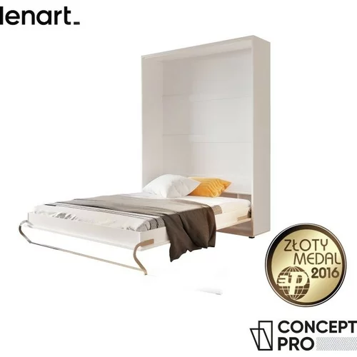 Bed Concept Postelja v omari CP-02 bela sijaj - 120x200 cm