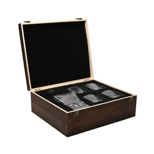 Widdop & Co. Harvey Makin - Set za piće - Harvey Makin, Whiskey, Glasses & Decanter in Wooden Box Cene