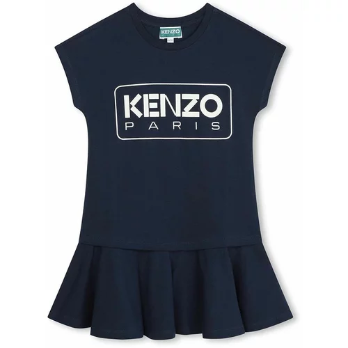 Kenzo Kids Dječja pamučna haljina mini, širi se prema dolje