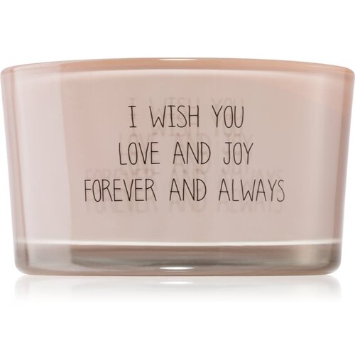 My Flame Candle With Crystal I Wish You Love And Joy Forever And Always mirisna svijeća 11x6 cm Slike