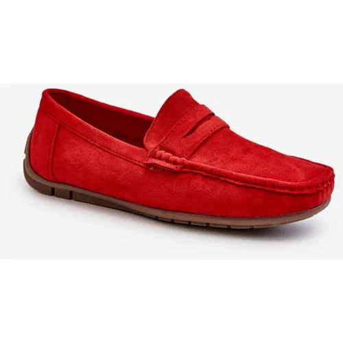 Kesi Men's Red Suede Loafers Wesley
