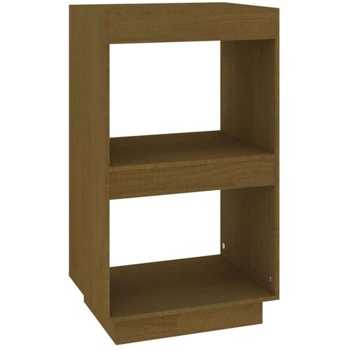 VidaXL knjižna omara medeno rjava 40x35x71 cm trdna borovina Slike