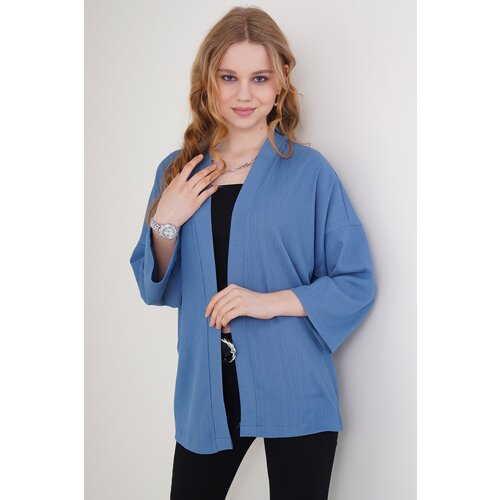 Bigdart 5862 Knitted Kimono - Indigo Slike