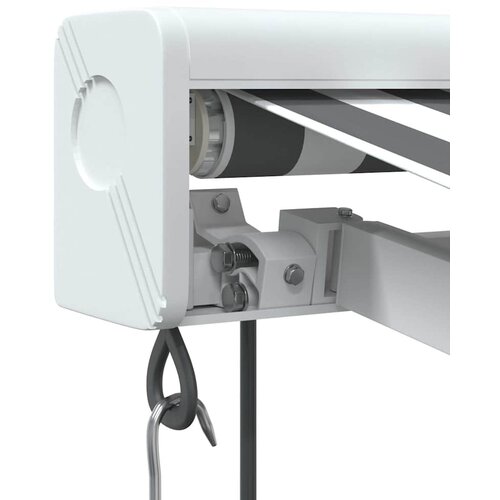 Tenda na uvlačenje antracit-bijela 3,5x2,5 m tkanina i aluminij Slike
