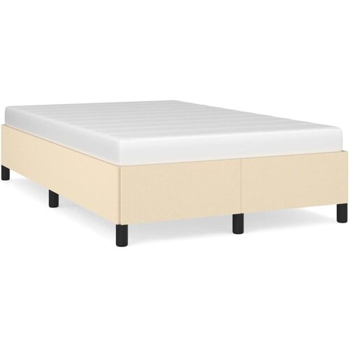 vidaXL Posteljni okvir krem 120x190 cm tkanina Cene