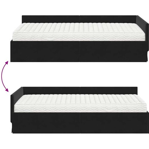  Kutni krevetni okvir s madracem Ostalo 2 pcs Siva Bar&amp;scaron;un Slike