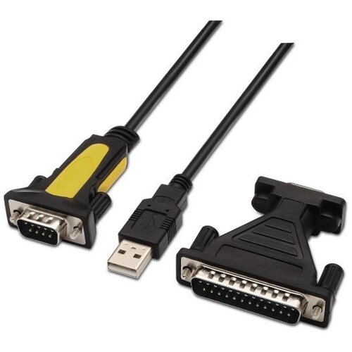 Aten Conversor Aisens USB A Serie Tipo A M-RS232 DB9 M DB25 M ČRNI 1,8M, (21407201) Cene