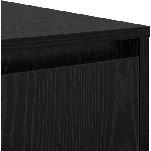 VidaXL Stolić za kavu Crni hrast 80 x 80 x 31 cm Konstruirano drvo Slike