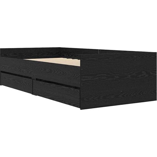  Okvir za krevet s ladicama Crni hrast 100 x 200 cm Slike