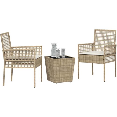Bistro set za vrt 3 pcs Siva poliratan Slike