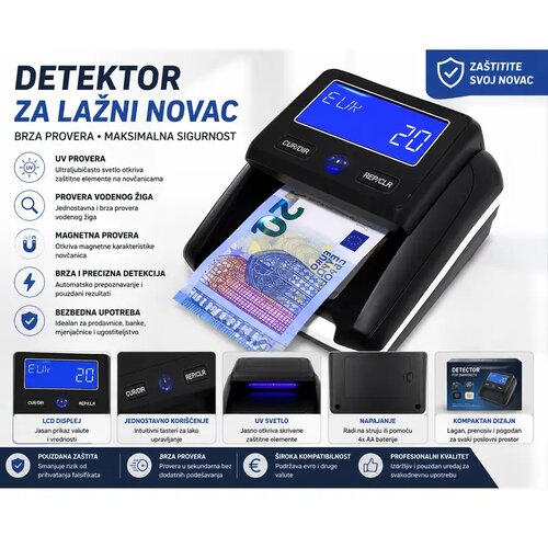  UV magnetni proverivač novčanica za sigurnu naplatu u lokalu Cene