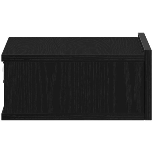  Plutajući noćni ormarić crni hrast 40x32x15 cm inženjerski drvo Slike
