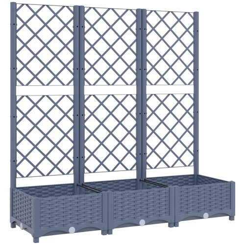 Maison Chic Cvetlično korito - Cvetlični Lonec z oporno mrežo temno sivo 120x40x121,5 cm PP, (21789750) Cene