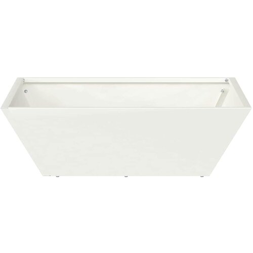  Vrtna saksija Bijelo 50 x 50 x 15 cm Čelična vrata Slike
