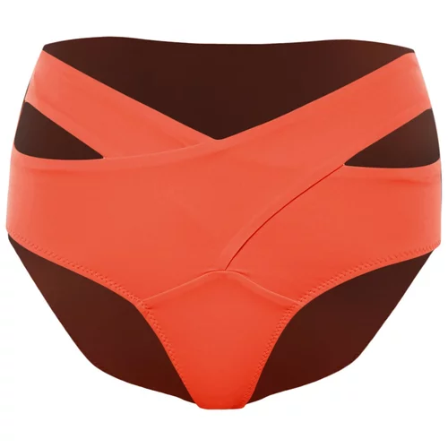 Trendyol Red Cut Out Detailed High Waist Bikini Bottom