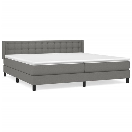 Maison Chic Box spring postelja - Vzmetna postelja z vzmetnico temno siva 200x200 cm blago SL19827, (21893594) Cene