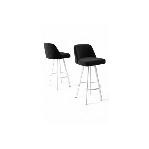 Hanah home set barskih stolica (6 komada) atex black white Slike
