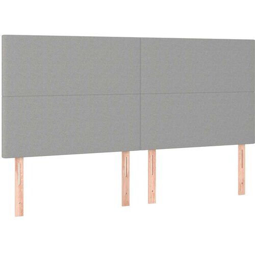  Krevet s oprugama i madracem svjetlosivi 180x200 cm od tkanine Slike
