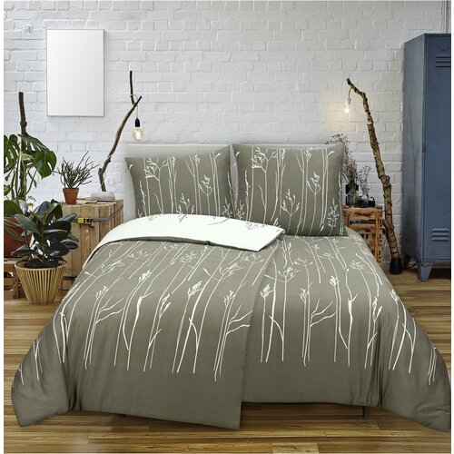 Edoti Cotton bed linen Dark Grass Cene