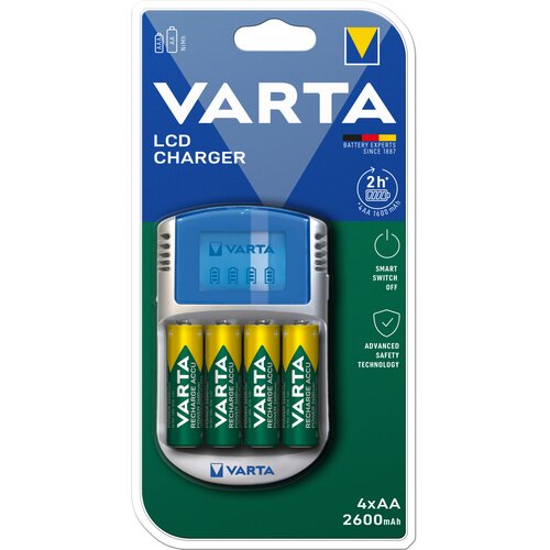 Varta 57070201451 - LCD punjač za baterije 4x AA/AAA, 2600mAh, 5V Cene