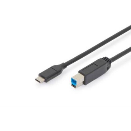 Ansmann USB kabel USB 3.2 gen. 1 (USB 3.0) USB-C&amp;reg; utikač, USB-B utikač 1.80 m crna dvostruko za&amp;scaron;tićen AK-300149-018-S Slike
