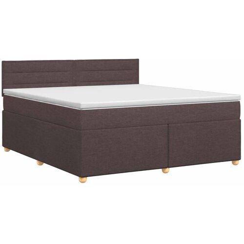  Boxspring krevet s madracem Tamno smeđa 160 x 200 cm Tkanina - Tamno smeđa 160 x 200 cm Dizajn linija Slike