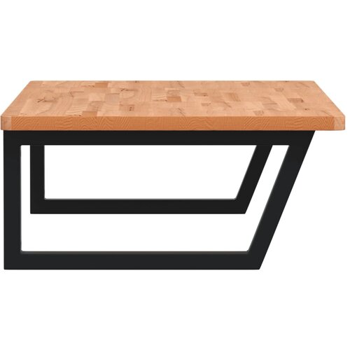 Zidna polica za umivaonik od čelika i masivne bukovine Smeđa 100 x 60 x 2.5 cm Slike