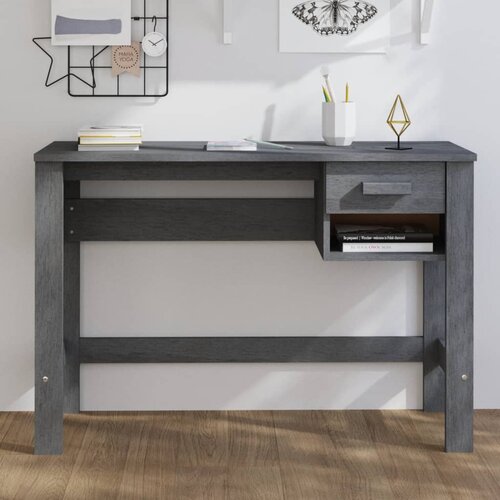 vidaXL Radni stol tamnosivi 110 x 40 x 75 cm od masivne borovine Cijene