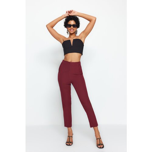 Trendyol Pants - Burgundy - Cigarette pants Cene