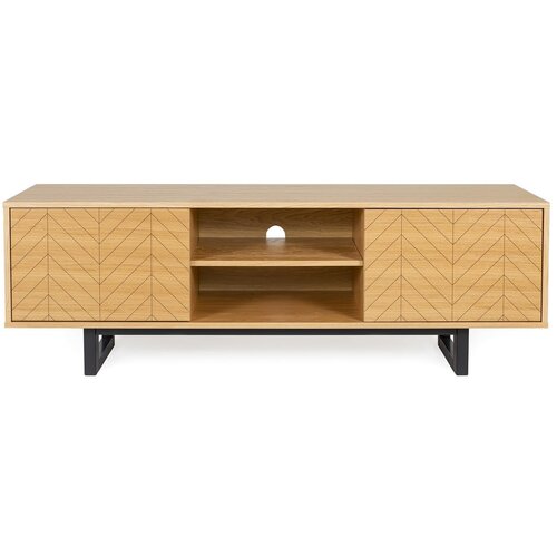 Woodman tV stol s ukrasima od hrastovog drveta Camden Herringbone Cijene