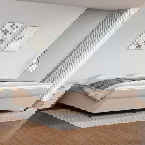 vidaXL Okvir za krevet boja cappuccina 200x200 cm od umjetne kože Cijene