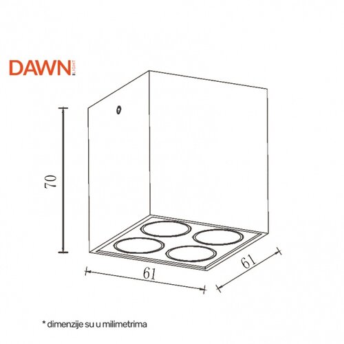Dawn led svetiljka MGL04 11W 3000K 40&amp;deg; crna Slike