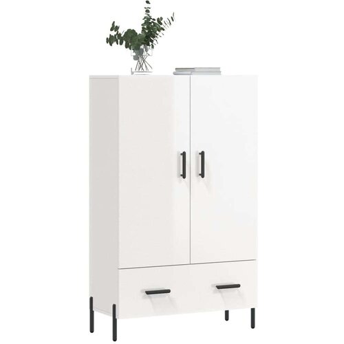 VidaXL Visoka komoda sjajna bijela 69 5x31x115 cm konstruirano drvo Slike
