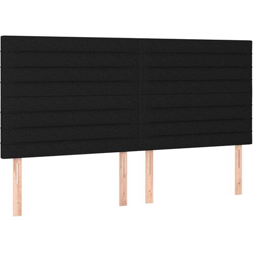 Krevet s oprugama i madracem crni 160x200 cm od tkanine Slike