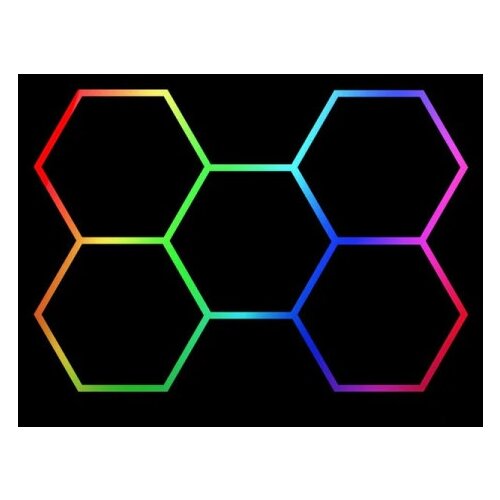  Hexagon LED tube 5 heads RGB 12V 410mm 24pcs Cene