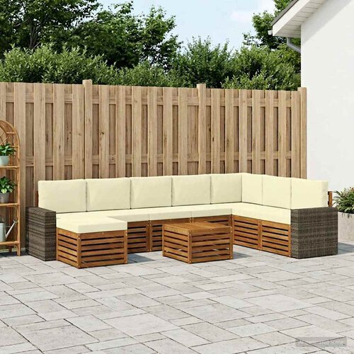  Set vanjskih sofa 9 kom. Prirodna i krem Cijene